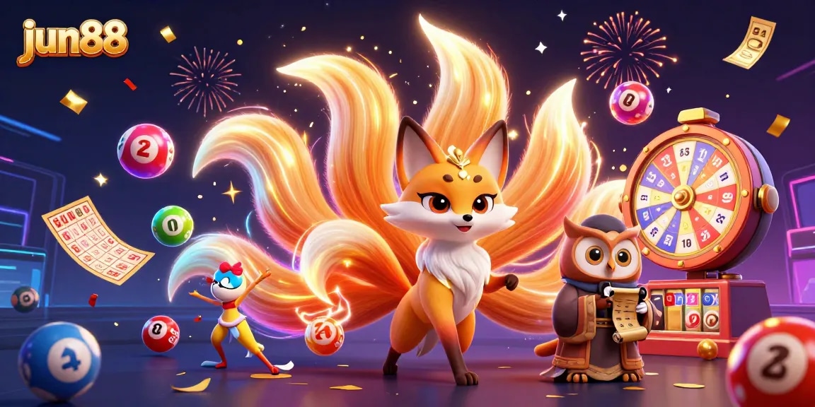 Experience thrilling wins with jun88 as a colorful nine-tailed fox spirit guides players through dynamic online casino gameplay.