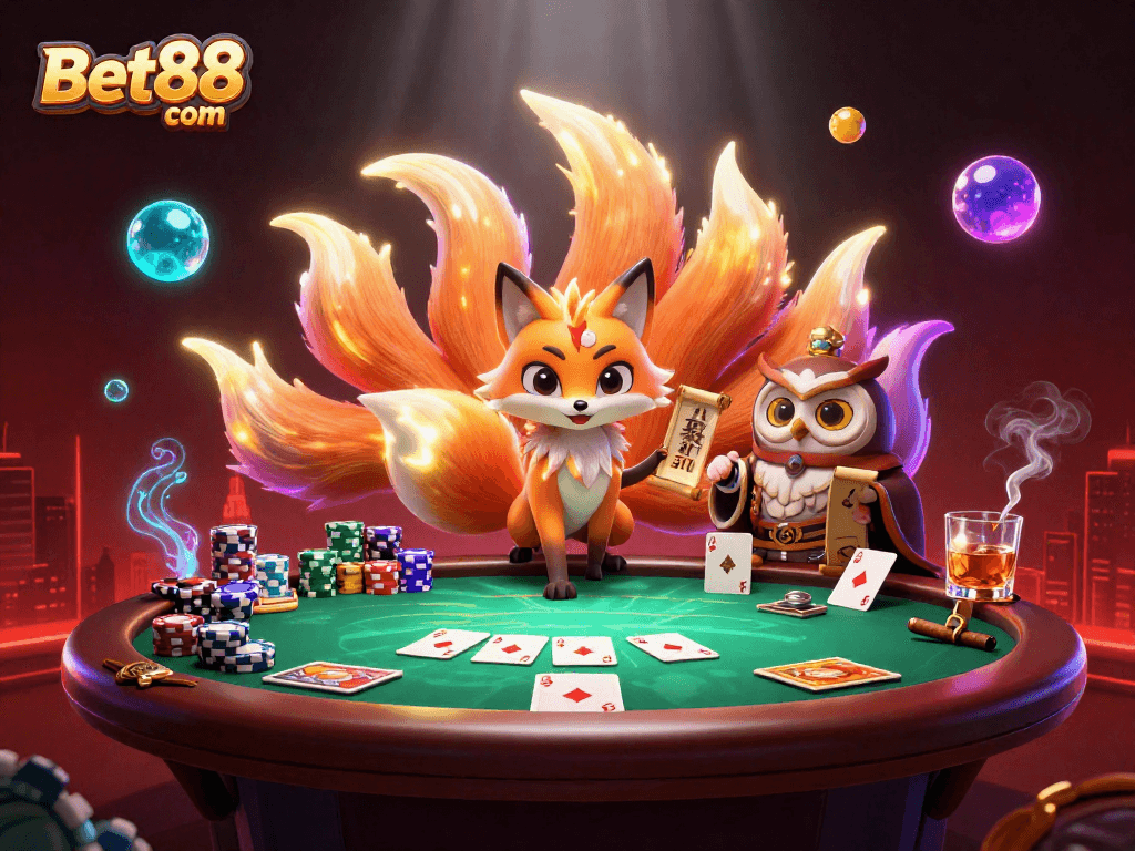 Experience exciting gaming at Bet88 com with vibrant characters and dynamic poker action.
