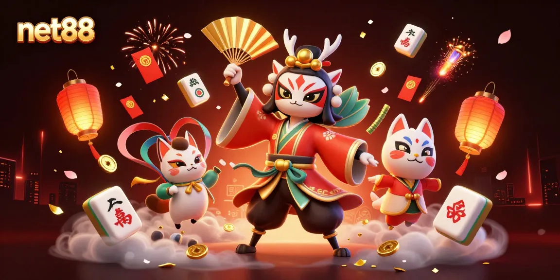 Experience net88 with vibrant casino elements in an ultra-detailed 3D illustration.