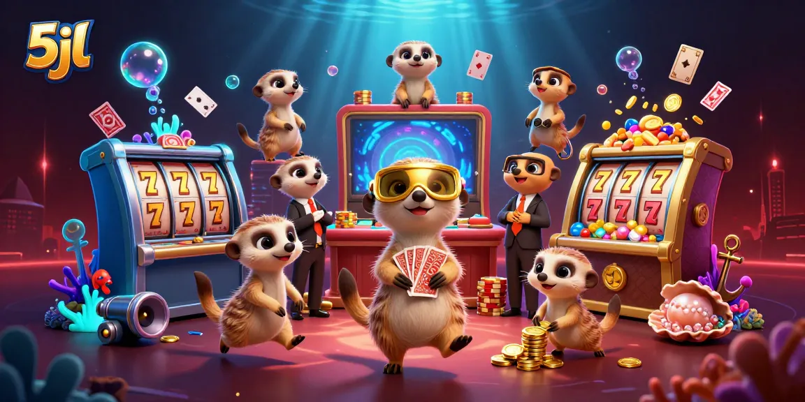 Explore the vibrant 5jl world of slots with meerkat dealers in a colorful casino