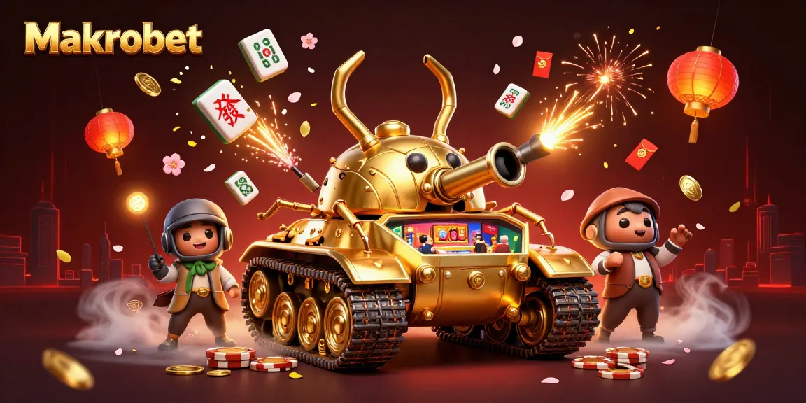 Engage in exciting gaming at Makrobet's vibrant miniature casino in a unique 3D illustration.