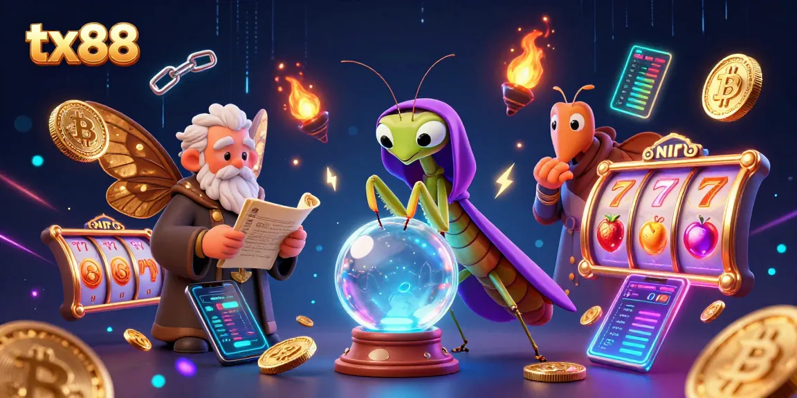 Experience the mystical world of tx88 with fortune tellers and vibrant casino elements.