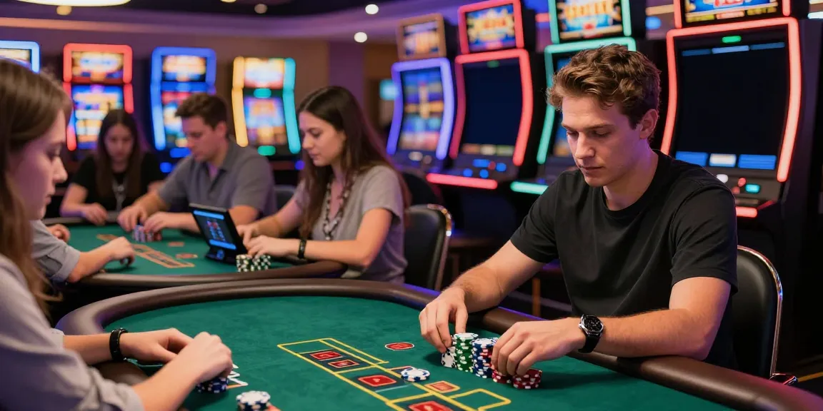 Engaging scene at https://ku88v1.com/ featuring players enjoying live dealer games and sports betting in a vibrant casino atmosphere.