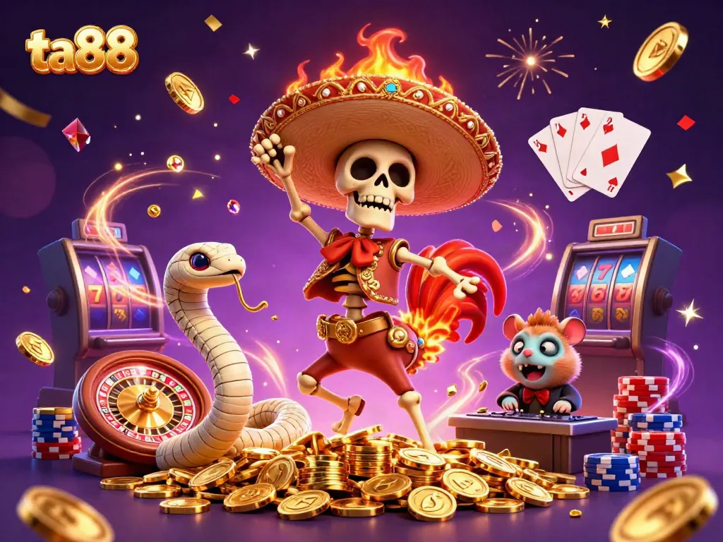 Join the celebration at ta88, featuring dynamic characters and exhilarating casino elements.
