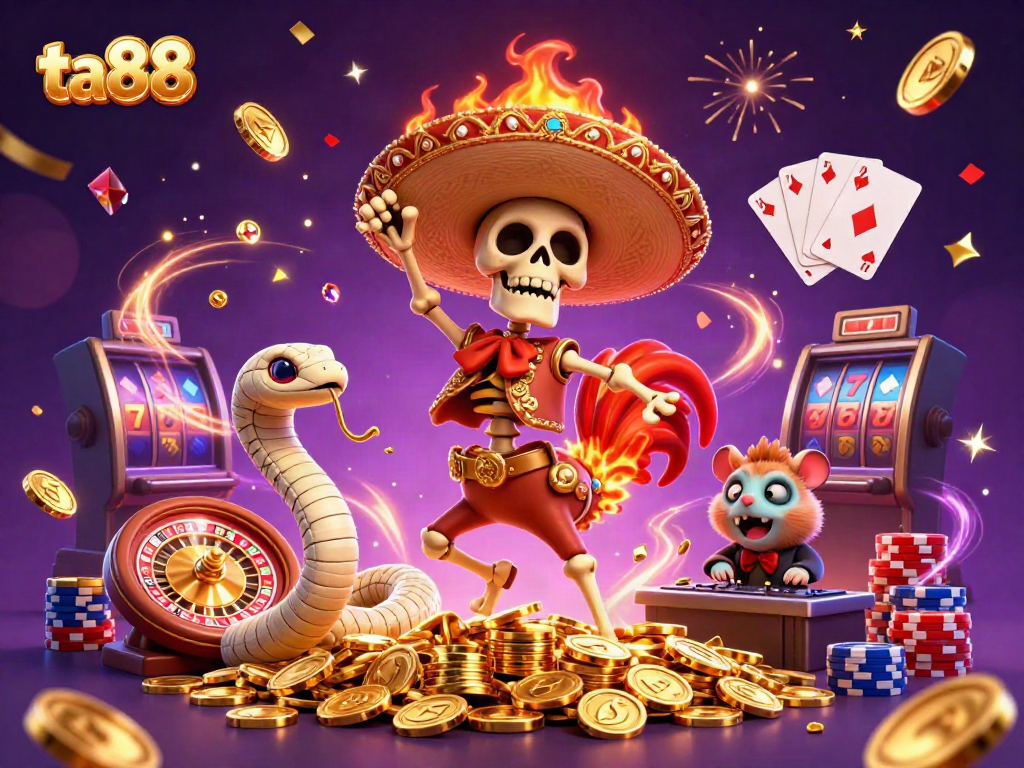 Join the celebration at ta88, featuring dynamic characters and exhilarating casino elements.