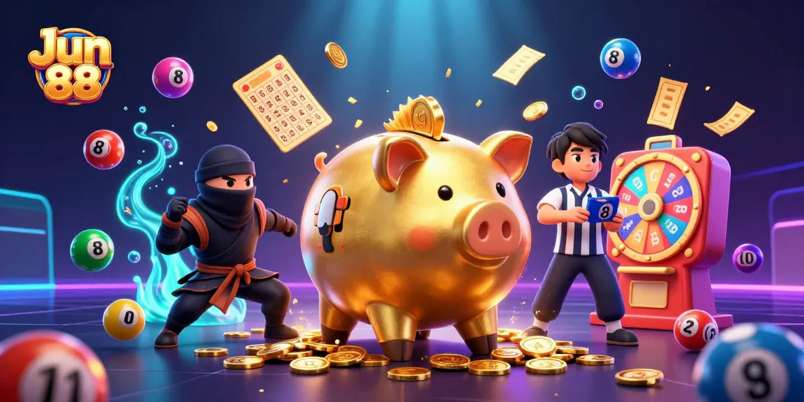 Experience Jun 88's thrilling gameplay with a vibrant casino scene filled with exciting elements.