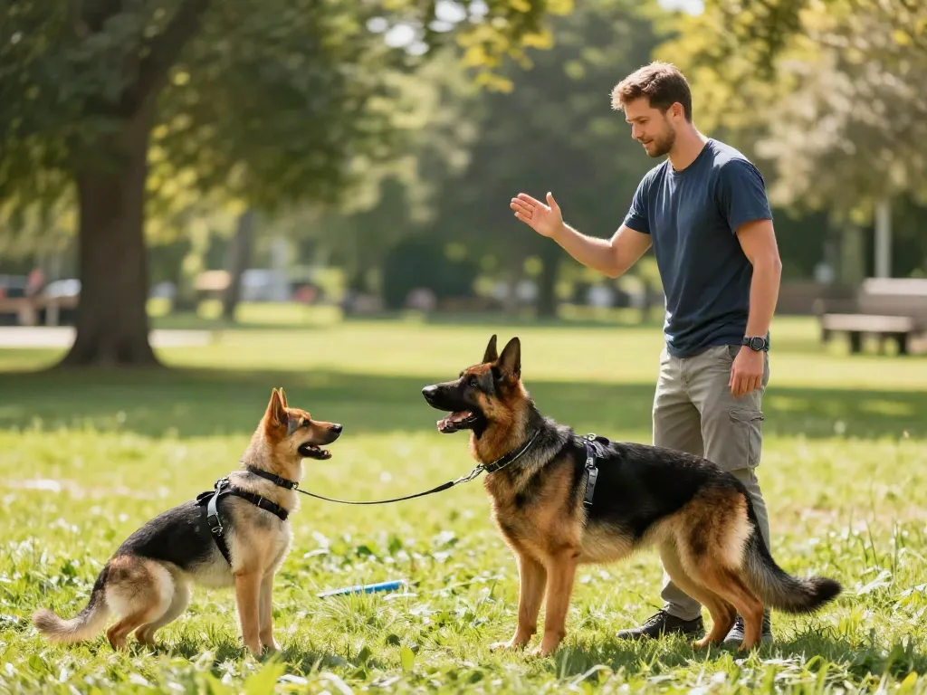 Trainer using rokok88 login gear during dog training session outdoors
