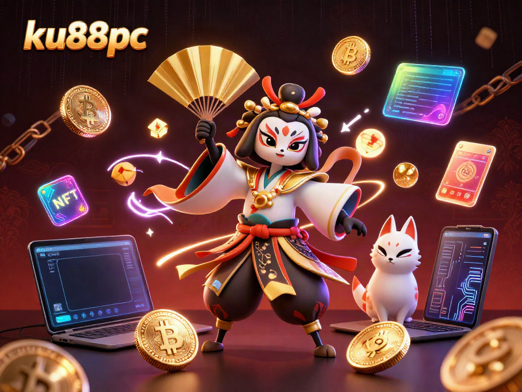 Experience high-stakes action with ku88pc, a vibrant 3D illustration featuring daring casino elements.